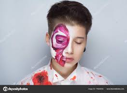 meat halloween makeup stock photo by