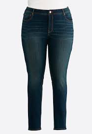 Plus Size Curvy Rinse Wash Skinny Jeans Denim Cato Fashions