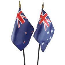 australia new zealand flag set