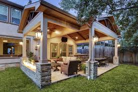 Gabled Roof With Vaulted Ceilings Patio