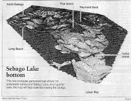 3d Map Of Sebago Lake Bottom Maine Nevada Ghost Towns