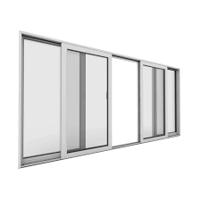 Double Sliding Door With Low Threshold