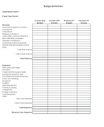 Non Profit Annual Budget Template Not For Profit Budget