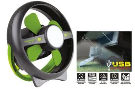 Rechargeable Tent Fan With Led Light Ironman 4x4