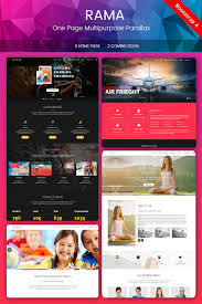 Rama One Page Multipurpose Parallax Landing Page Template