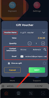 use vouchers on the spark app handheld