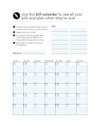 Printable Bill Pay Checklist Template Calendar Definition In