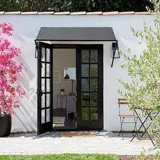Black Modern Front Door Awning Design Ideas
