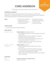 Use it as a template or inspiration for your submission. Professional Software Engineer Resume Examples Computer Software Livecareer