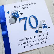 personalised 70th birthday card dad
