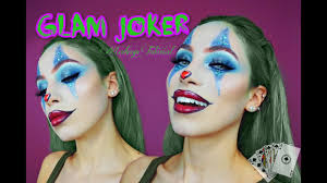 glam joker halloween makeup tutorial