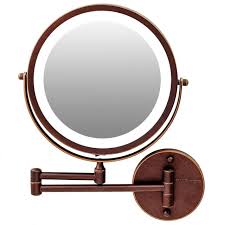 wall mounted dual sided makeup mirrors