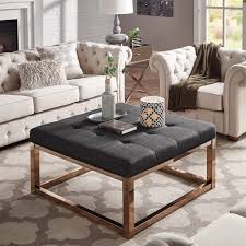 From storage stools to ottomans, browse our selection online at walmart.ca. Weston Home Libby Dimpled Tufted Cushion Ottoman Coffee Table With Champagne Gold Straight Base Dark Grey Linen Walmart Com Walmart Com