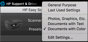 hp printers no scan options message