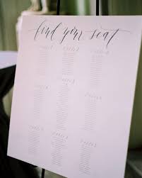 a seating chart for your wedding