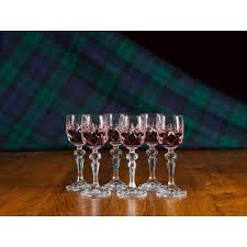 Crystal Port Glasses Set Of Six In A