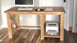 A farmhouse desk perfect for the home office! Rustic X Desk Youtube
