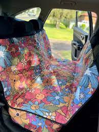 Hippie Flowers Pet Seat Cover Dog