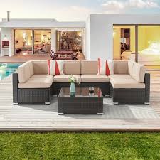 Outdoor Rattan Sectional Sofa Sets