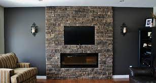 fireplace accent wall decoração