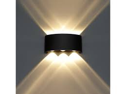 Kawell Modern Waterproof Wall Sconce 6 Leds Up Down Outdoor Exterior Wall Light Porch Matte Black Wall Lamp Warm White Led Wall Light Fixture For Pathway Courtyards Staircase Hallway Garage Newegg Com