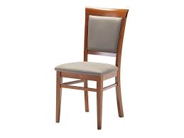 wooden chair with padded seat and