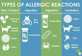 Allergy Reactions Chart From Premier Allergy Allergy