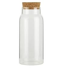 Glass Jar Container With Cork Lid