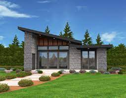 house plan modern shed roof