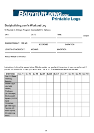 We've created excel templates for everything you can think of. 40 Effective Workout Log Calendar Templates á… Templatelab