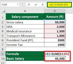 Salary Formula Calculate Salary Calculator Excel Template  gambar png