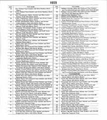 1957 59 Ford Trim Scheme Codes