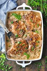 country baked pork chops and rice the