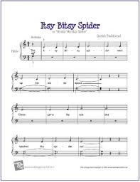 One trick to learning piano is by playing easier songs, such as christmas carols, children's songs or music that you love and are passionate about. Itsy Bitsy Spider Free Beginner Piano Sheet Music
