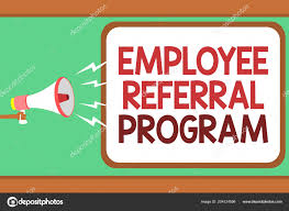 Word Writing Text Employee Referral Program Business Concept