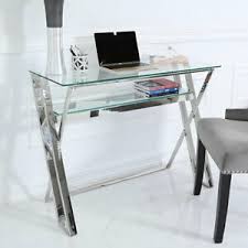 Clean desk en clear screen policy clear desk en clear screen. Zenn Stainless Steel Clear Glass Home Office Desk Table Lower Shelf Ebay