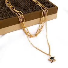 golden chain necklace layered necklace