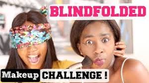 blindfolded makeup challenge bellanaija