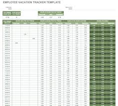 Employee Absence Vacation Sick Excel Template Time Tracking