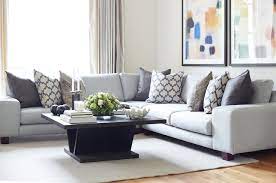 sofa cushions arrangement grey corner sofa