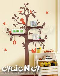 Floating Shelves Tree Wall Decal With