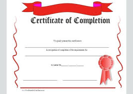 Certificate Of Completion Template Free Printable Best Online