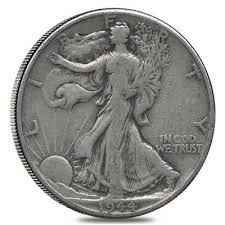 10 Face Value 90 Silver Walking Liberty Half Dollars 20 Coin Roll Circulated