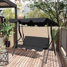Angeles Home 3 Person Metal Porch Swing