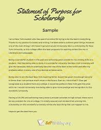 Statement Of Purpose For Scholarship Tips