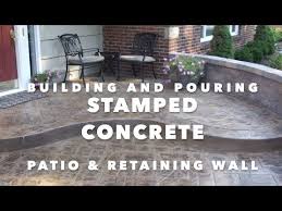 Stamped Concrete Patio Retaining Wall