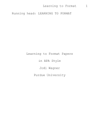 The student title page includes the paper title, author names (the byline), author affiliation, course number and name for which this guidance has been revised from the 6th edition. Owl Apa Running Head Example