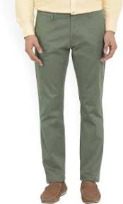 United Colors Of Benetton Slim Fit Mens Green Trousers