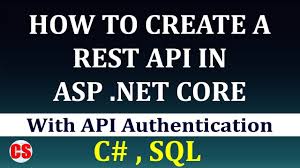 create a rest api in asp net core c