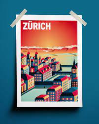 Limitiertes Zürich Poster für dein Wohnzimmer – grüezi Matterhorn